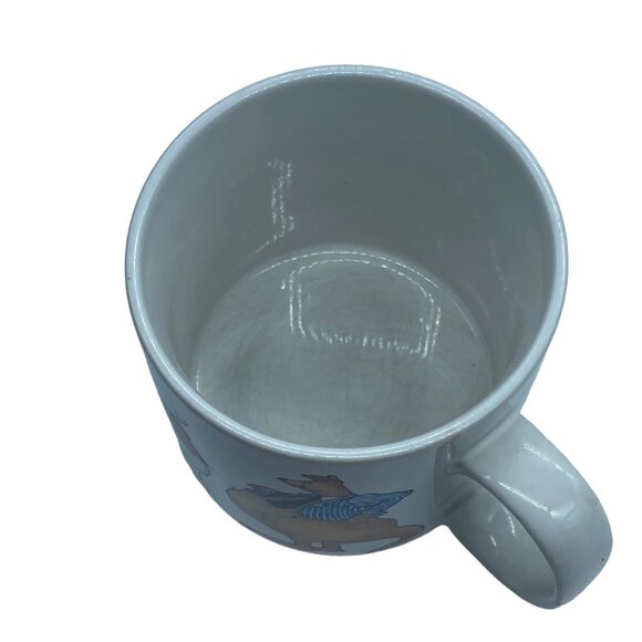 Russ Berrie This Place Is A Zoo Ceramic Mug Alligator Kangaroo Pig Frog Penguin - Picture 5 of 7